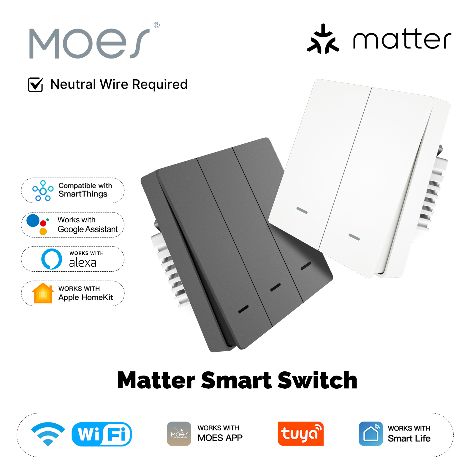 Tuya Wifi Socket - MOES Matter Tuya WiFi Smart Light
