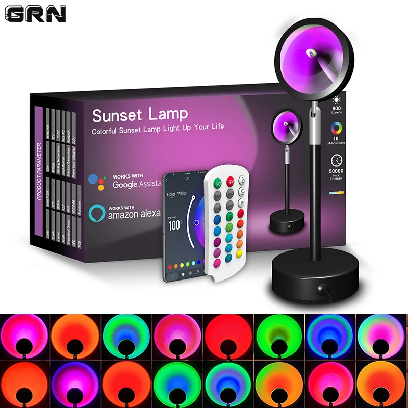 Smart LED Sunset Lamp Colorful - Smart Home For Windows ulasan dan harga