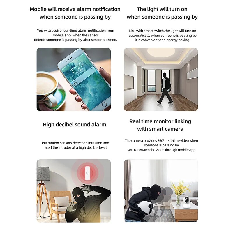 Tuya WiFi Zigbee PIR Motion Se - Smart Home Security ulasan dan harga