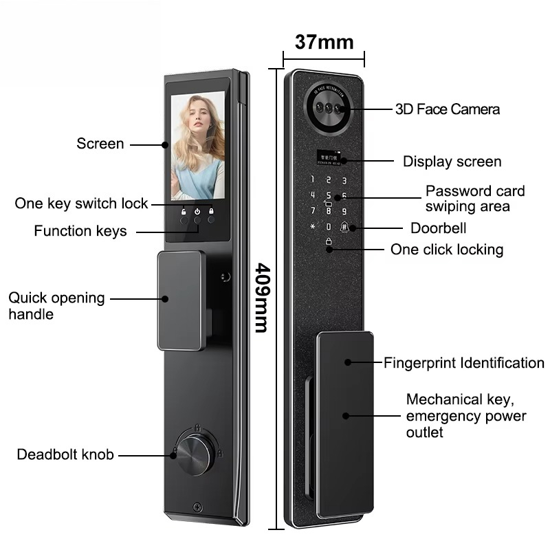 Tuya WiFi Smart Door Lock, Hom - Smart Home Lock ulasan dan harga