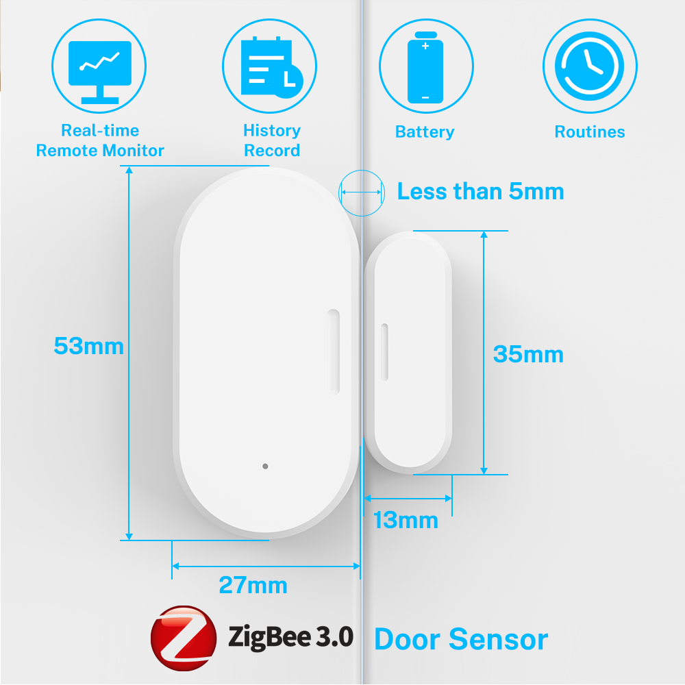 Zigbee Door Window Sensor UZ-5 - Smart Home For Windows ulasan dan harga