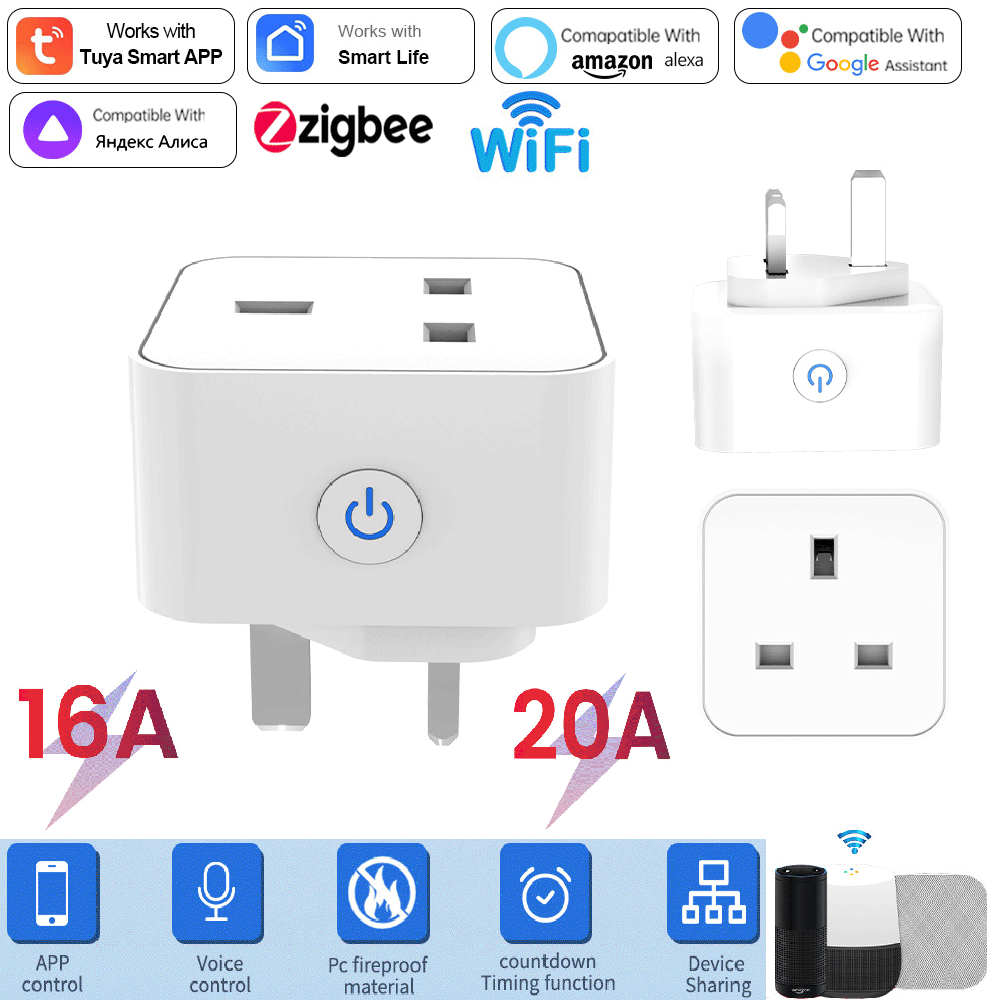 Tuya Smart Socket 16A/20A WiFi - Smart Home Nest ulasan dan harga
