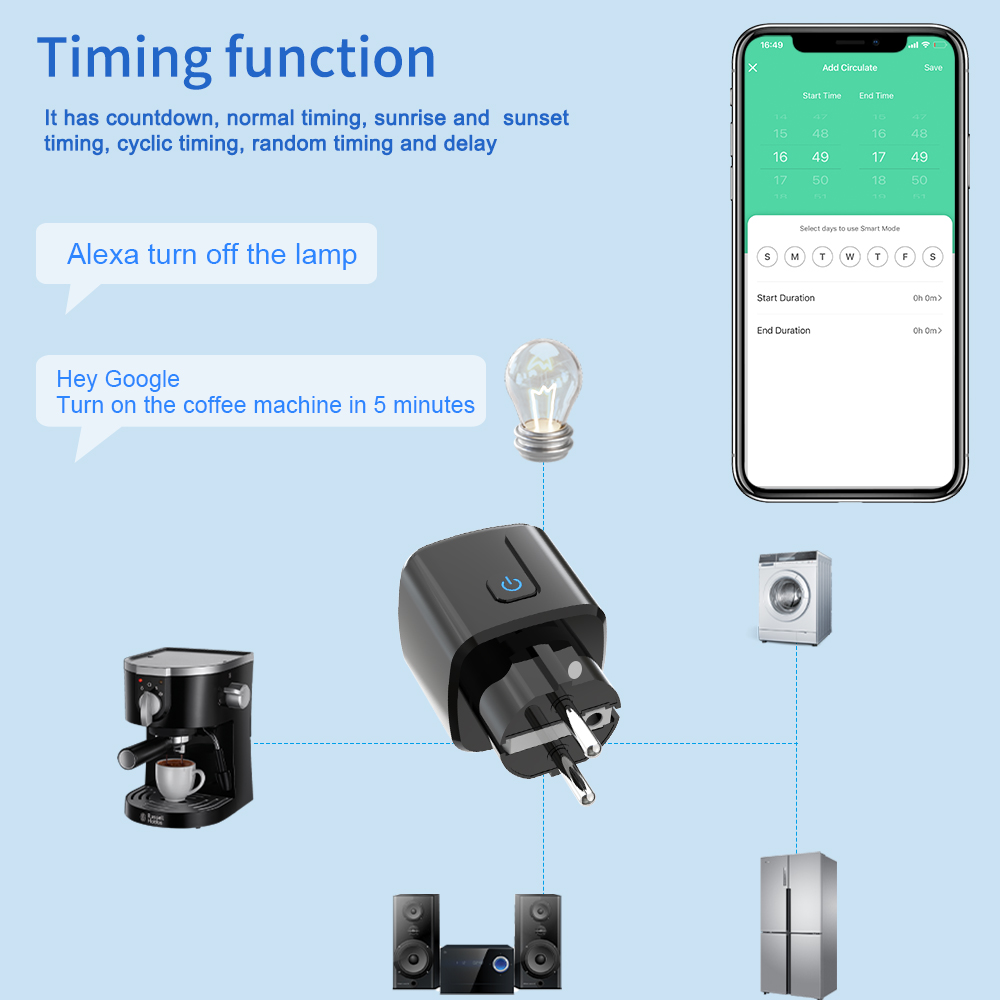 Tuya Smart Socket WiFi Remote  - Tuya Wifi Socket ulasan dan harga