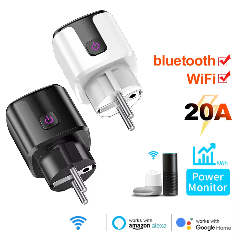 Smart 20A EU Plug WiFi+Bluetoo - Tuya Wifi Socket ulasan dan harga