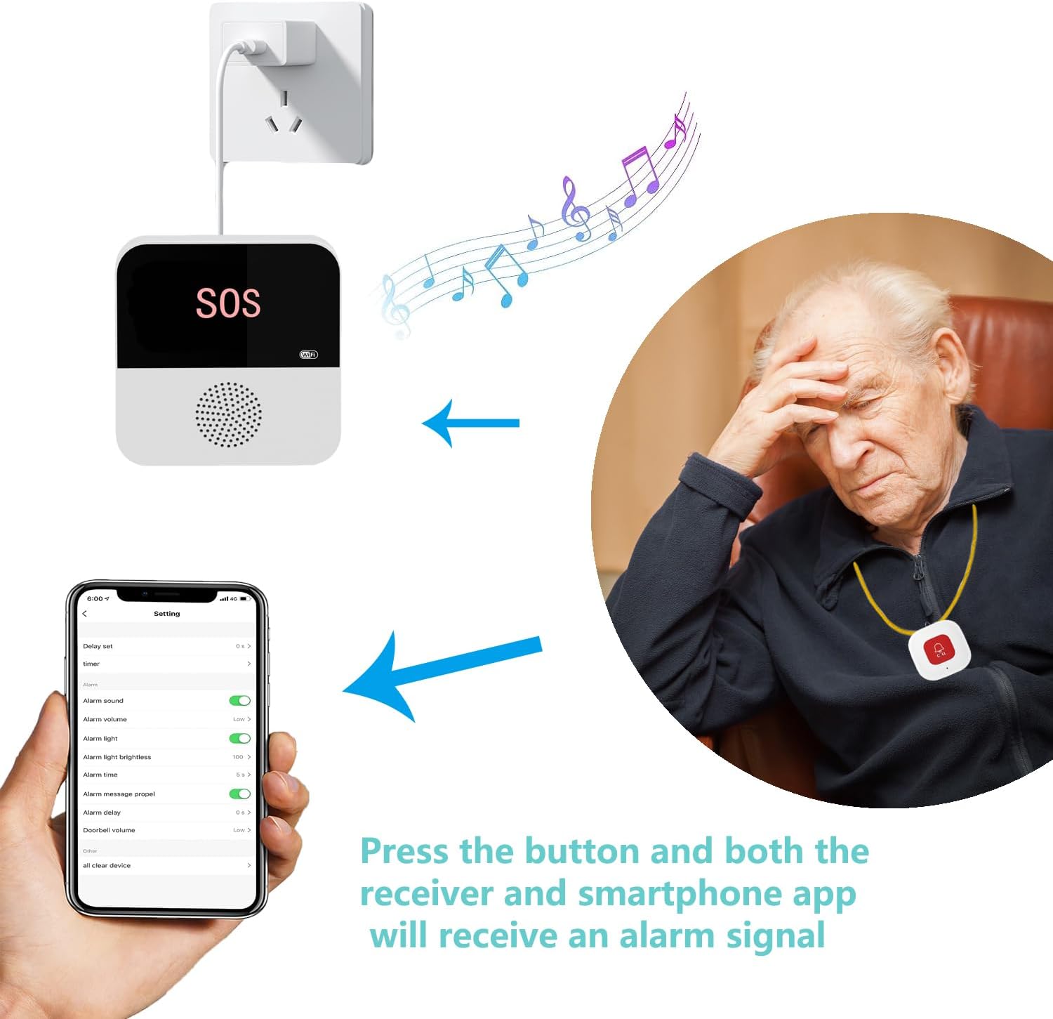 Wireless WiFi Elderly Caregive - Tuya Wifi Socket ulasan dan harga