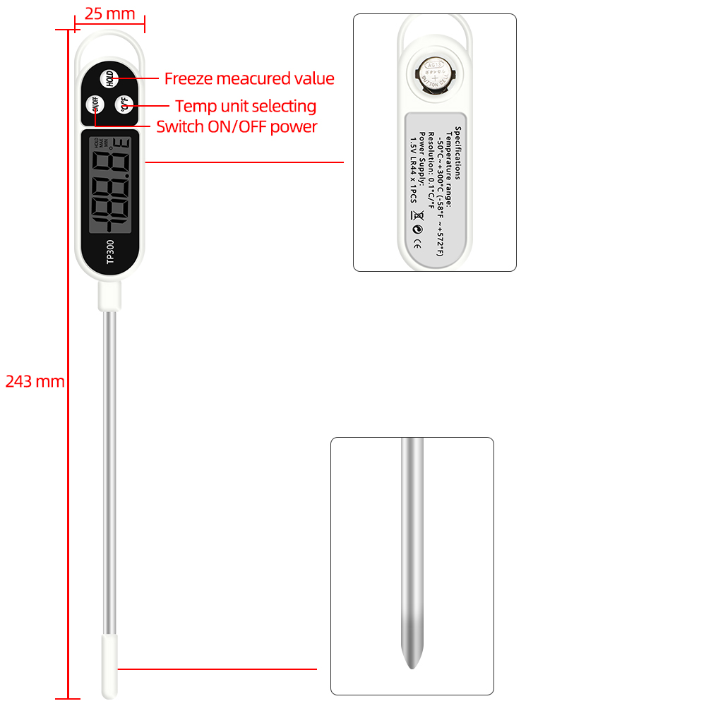 Digital Food Thermometer Kitch - Smart Home Utensils ulasan dan harga
