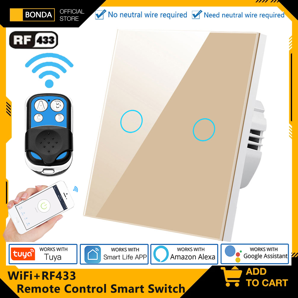 Tuya EU WiFi+RF433 Smart Remot - Tuya Wifi Socket ulasan dan harga