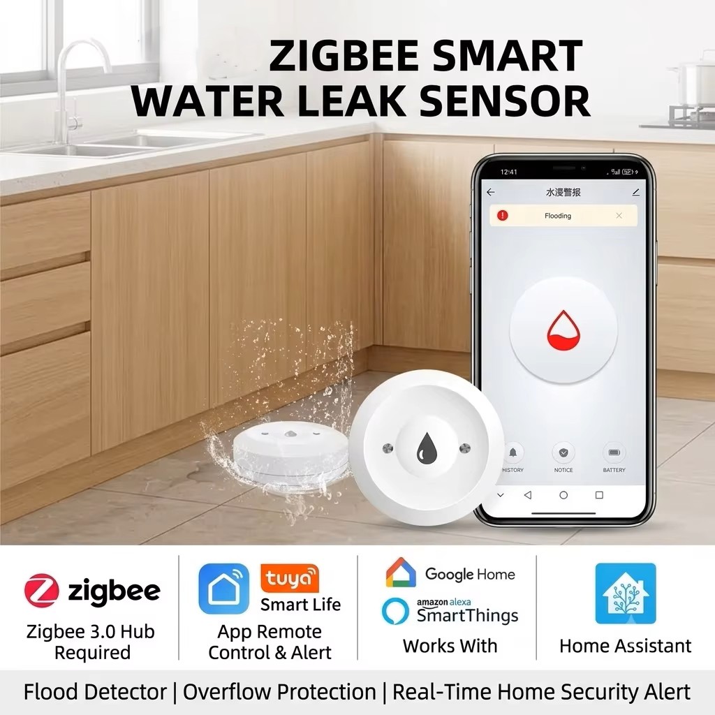 ZigBee 3.0 Smart Water Leak Se - Smart Home For Windows ulasan dan harga