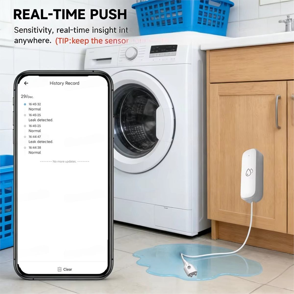Compatible ZigBee Water Leak S - Smart Home Security ulasan dan harga